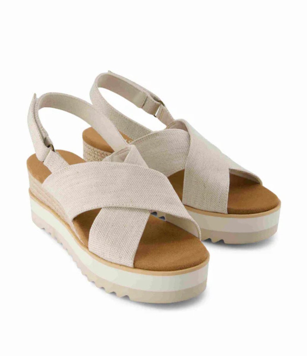 Toms Diana Crossover Sandalen - Dames - Beige - Maat 41