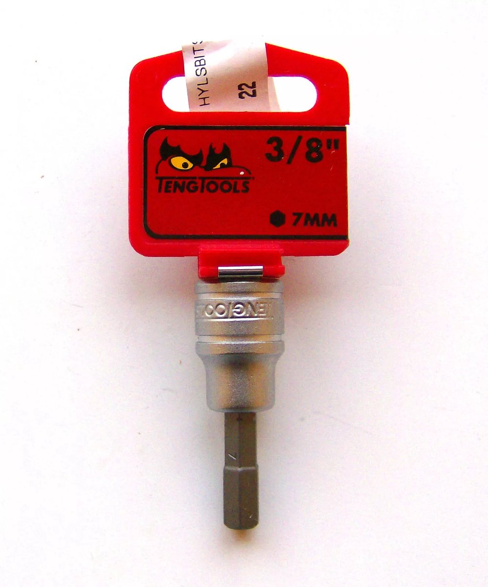 Teng Tools M381507-C 7mm 3/8" Drive Hex S2 Socket Bit 102070604