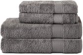 Komfortec Handdoekenset – Set van 4 - 2x Handdoek 50x100 cm en 2x Badhanddoek 70x140 cm - 100% Katoen - Antraciet Grijs