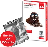 Sacs sous vide Solis LightBlocker Plus 20 x 30 cm - Convient pour la cuisson au congélateur, au micro-ondes et sous vide - Protège de la lumière, de l'air et de la vapeur - Sans BPA - Sacs sous vide - Sacs de conservation sous vide - 2 x 50 pièces