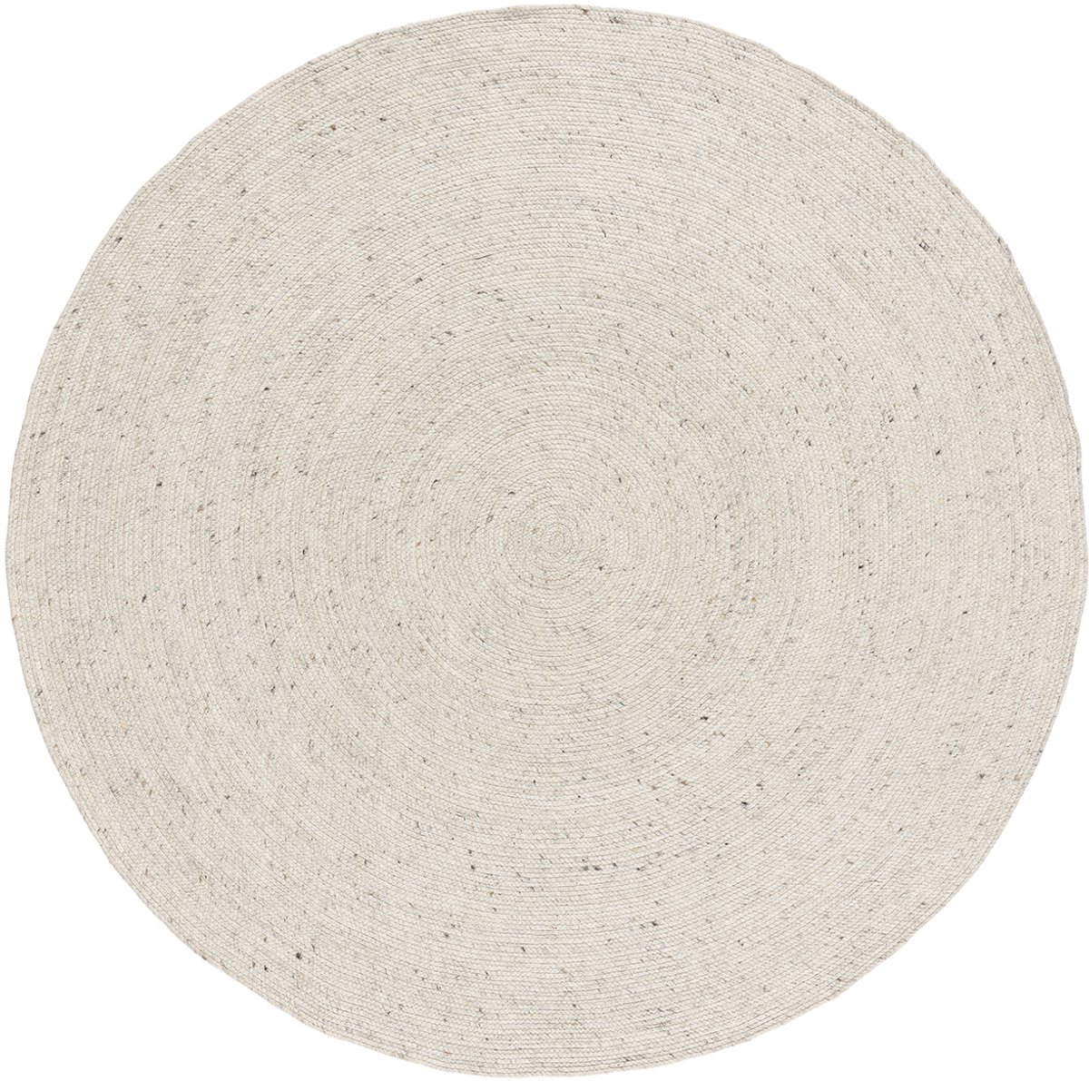 Lino Alba Ivory Rond - Handgeweven Vloerkleed Ø 200cm - 100% Viltwol - 12mm dik - Luxueus Tapijt - Tapijt Woonkamer - Laagpolig vloerkleed - Tapijt Slaapkamer - Tapijt Eetkamer