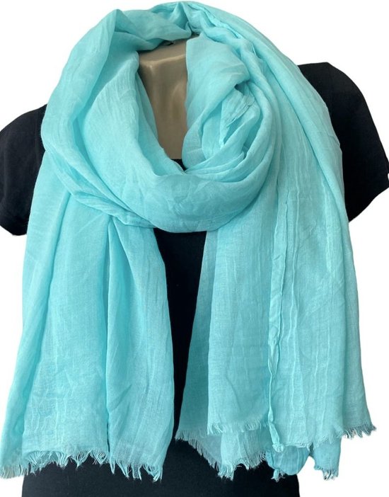Lange Dunne Sjaal - Aqua Blauw - 180 x 100 cm (8631982620#)