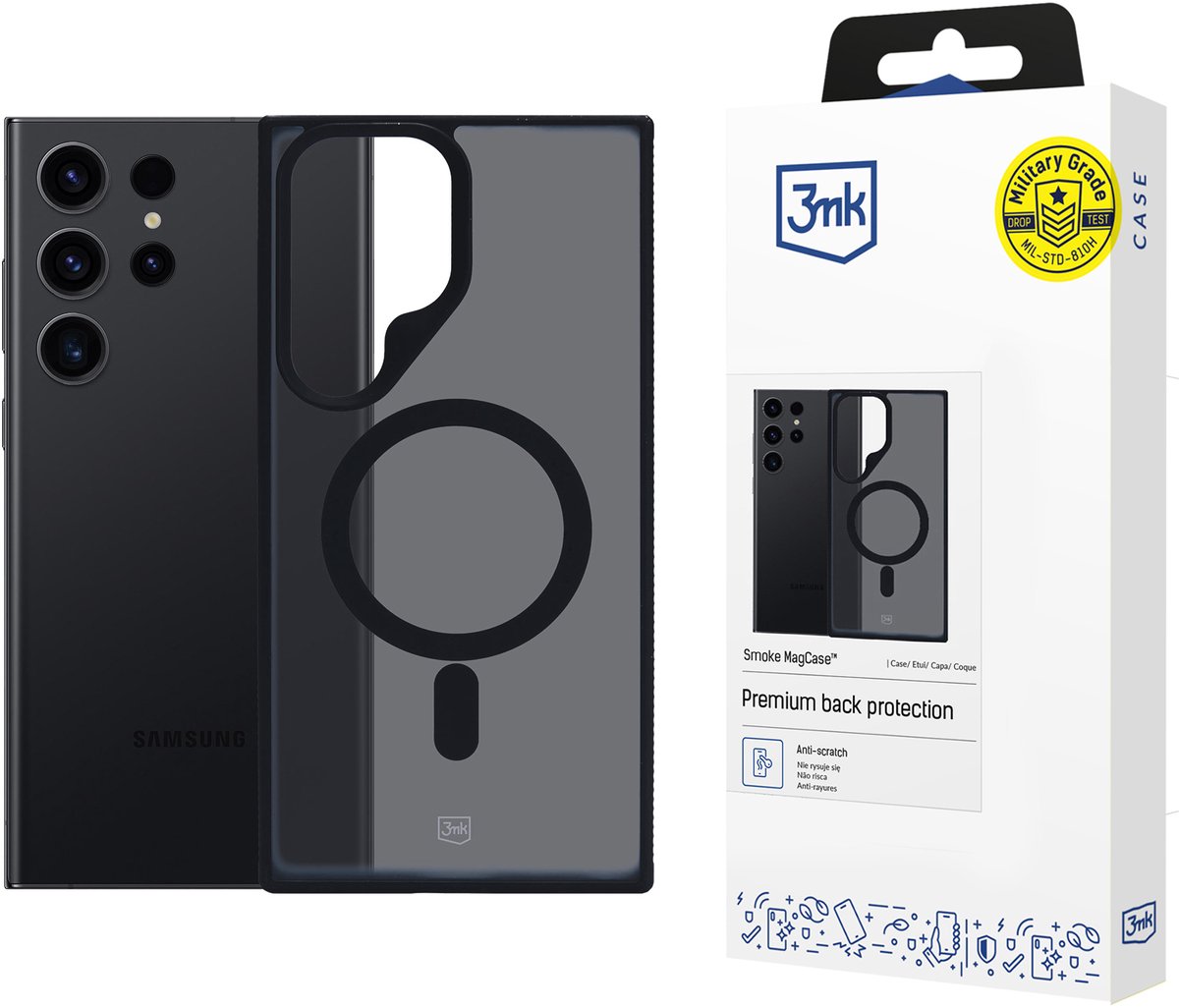 Hoesje voor Samsung Galaxy S24 Ultra - 3mk Smoke MagCase