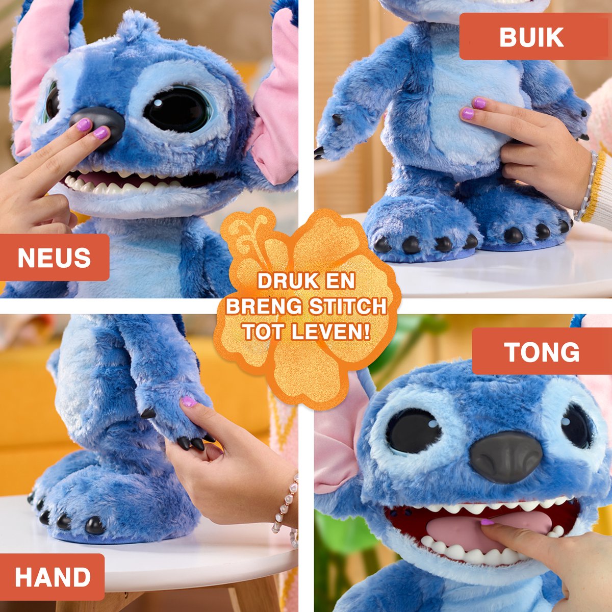 Disney Stitch - Ultimate Stitch - Interactieve pluchen knuffel - Brabbelt zijn Stitch taal, danst, zingt en beweegt — afbeelding 13