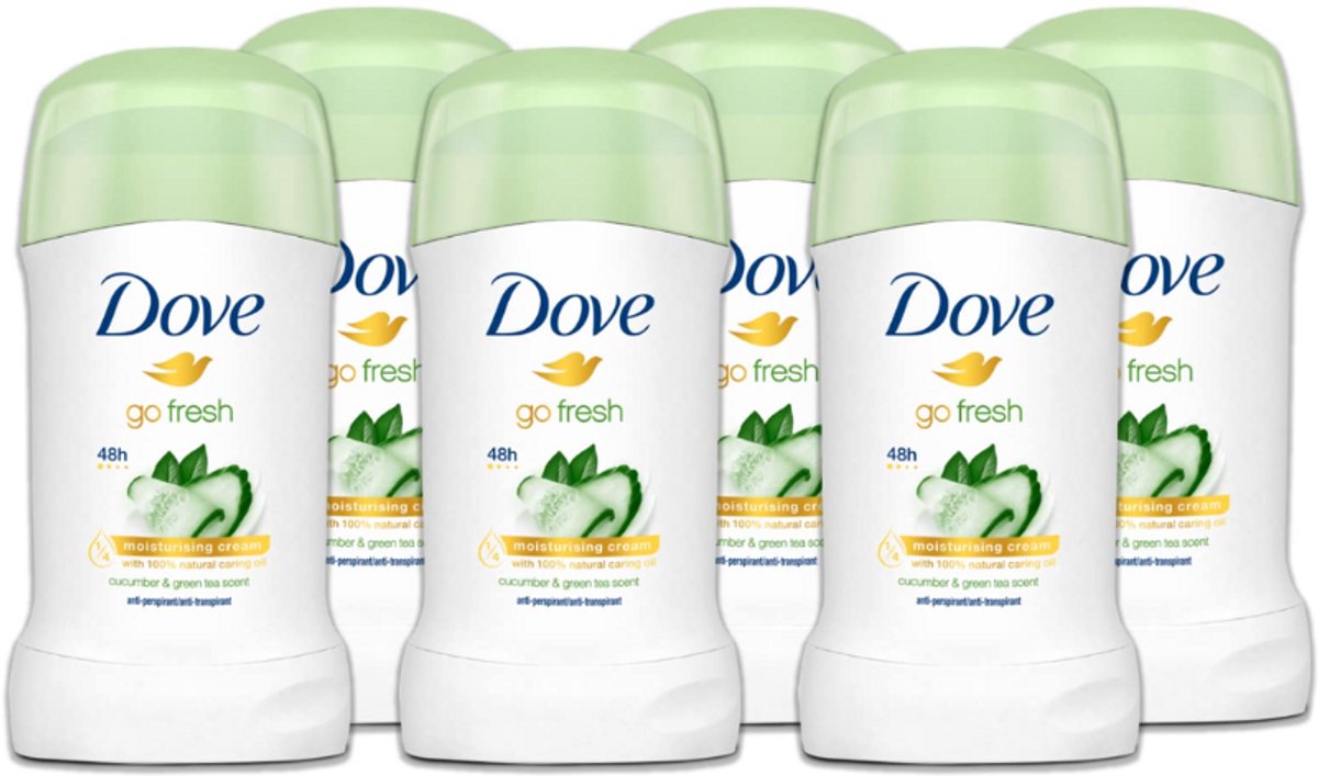 Dove Deostick – Go Fresh Cucumber & Green Tea 40 ml (6 stuks)