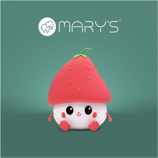 Mary's - Nachtlamp - Aardbei - Siliconen van Merkloos — afbeelding 4