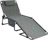 Bol.com Skandika Torget Ligstoel – Ligbed - Veldbed – Kampeerbed - Opvouwbare camping ligstoel gewatteerd 5-positie verstelbare ... aanbieding
