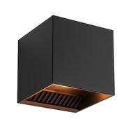 Bol.com Luminize buitenlamp met schemersensor - wandlamp met dag en nacht sensor - 12x12x12cm - 2700k - 20w - zwart - LED aanbieding