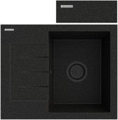 Bergström Evier 49x50cm Met Zwarte Kraan Zwart 42108
