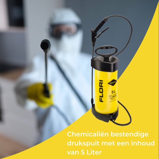 Mesto - Drukspuit - drukspuit zuurbestendig - druksproeier - onkruidverdelger - sproeier - FLORI 5 liter Mesto 3232R van Merkloos	 — afbeelding 4