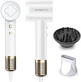 Bol.com Sansbeauté® Föhn met Diffuser – Krullen – 110.000RPM - Ionische Haardroger met Borstel - 3 Standen - 3 Opzetstukken – Re... aanbieding