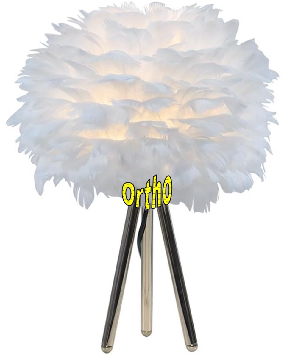 Ortho® - Verenlamp - Tafel lamp 40cm - Tripod Design - Nachtlamp - ø 25cm - Driepoot - 3P/Wit/Goud