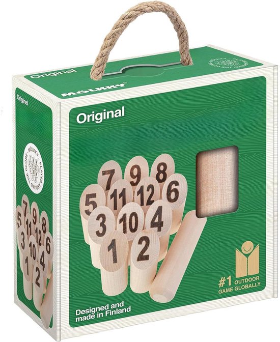 Foto: Kubb zweeds werpspel voor buiten houten buitenspel voor gezin en vrienden tuinspel voor jong en oud werpspel voor camping strand en park complete set met koningsstuk en stokken educatief en sportief spel ideaal voor feestjes barbecues