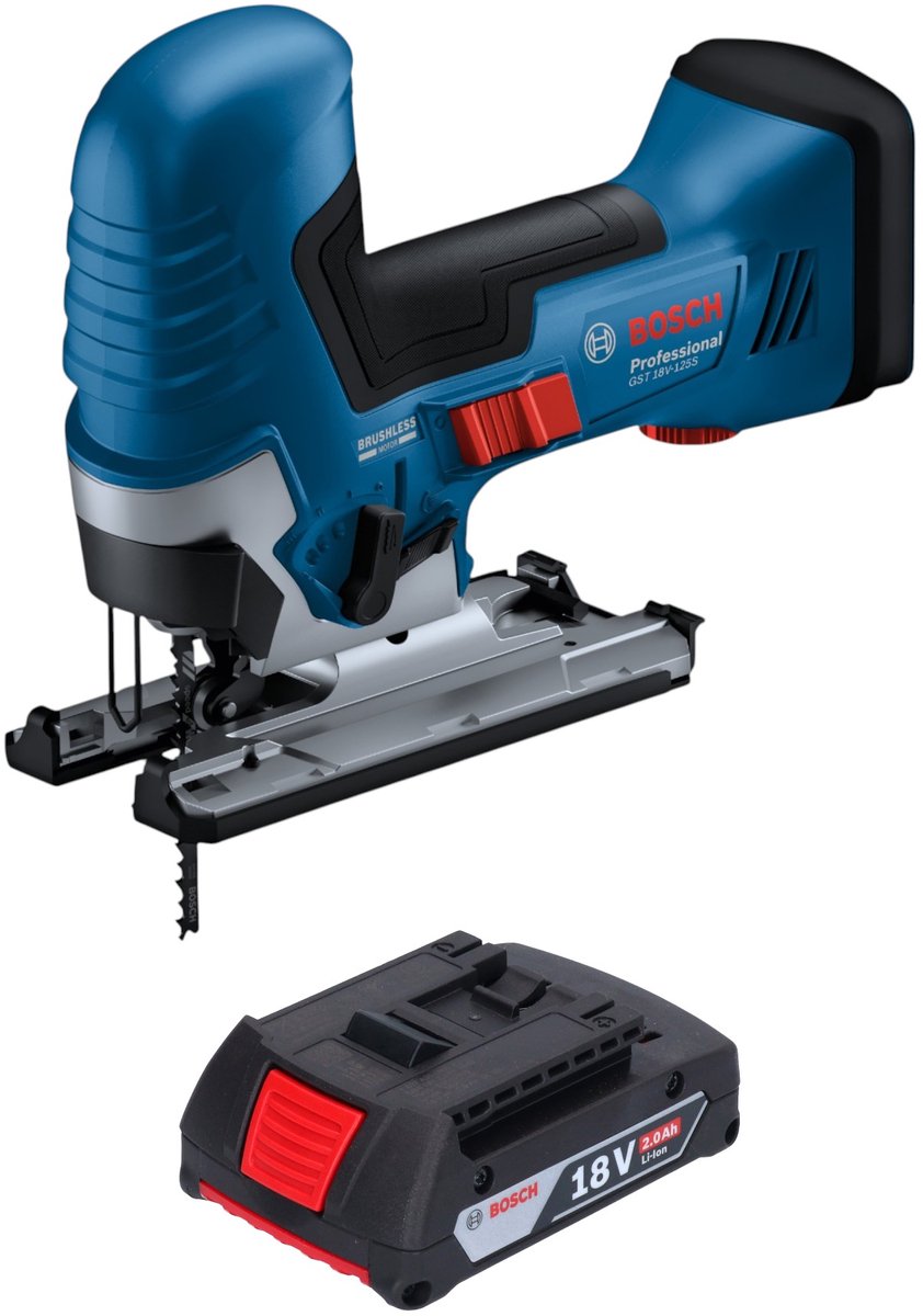 Bosch GST 18V-125 S Professionele accudecoupeerzaag 18 V 125 mm borstelloos + 1x accu 2.0 Ah - zonder oplader