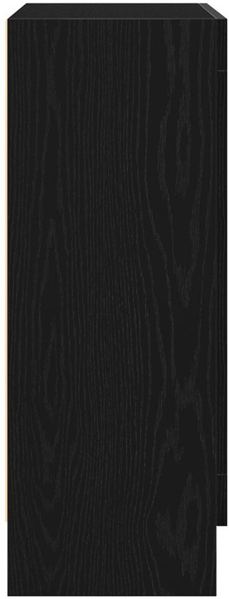 vidaXL - Noir - Chêne - Bibliothèque - - - 82,5 x 30,5 x 80 cm - - - Bois d'ingénierie