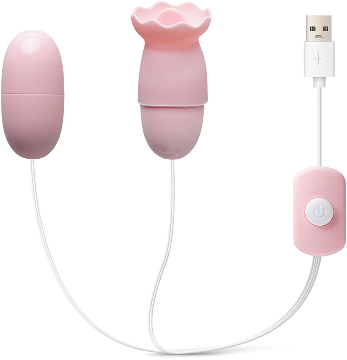 Duo Vibratie Egg G-Spot en Clit – Bloemblaadjes Design – Stil, Discreet & Krachtig – Roze