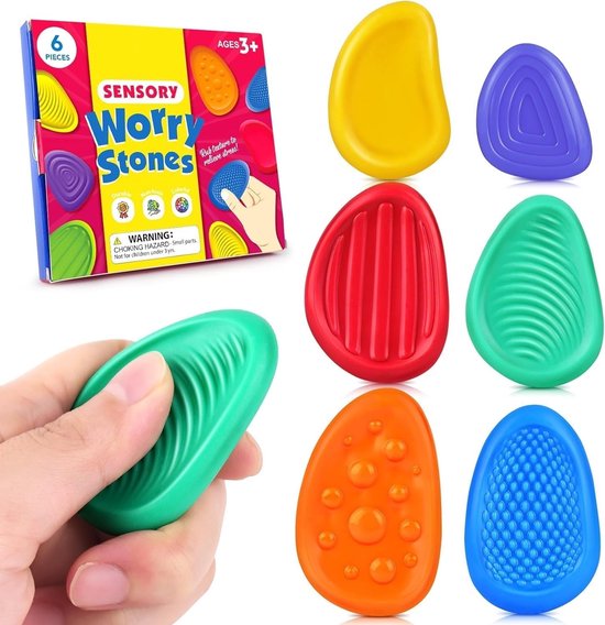 Sensorisch speelgoed-Fidget toys-Taba squishy-fidget toys volwassenen-fidget toys simple dimple-fidget toys pakket-6 stuks fidget rocks-Geschikt voor volwassenen en kinderen