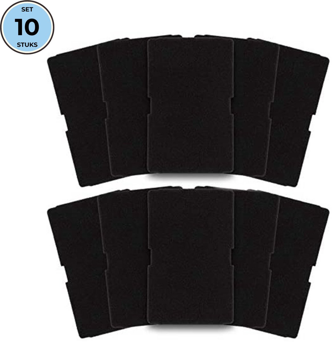 Bramokava 10x Filter geschikt voor Beko Blomberg Droger 2964840100 - 235 x 150 mm - Spons Foam Schuimfilter