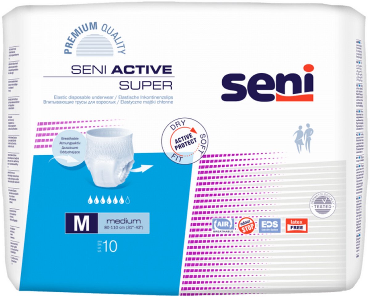 Seni Active Super Medium - 8 pakken van 10 stuks