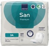 ABENA San 3A, 28x Absorberende Inlegger, Pak, te Dragen in aansluitend Ondergoed- Voor Matig tot Flinke scheuten Urineverlies - Absorptie 600 ml, blauw