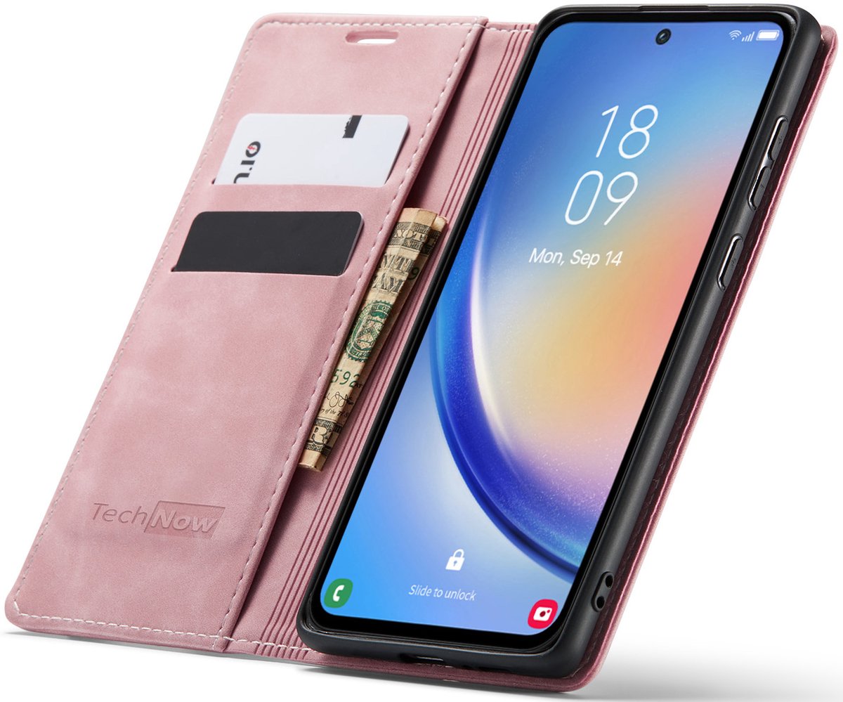 Hoesje geschikt voor Nothing Phone 3a - Book Case Leer Slimline Roze