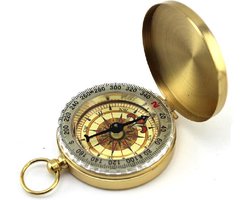 foto van Scoby - Kompas - Vintage kompas - Survival tool - Brass Compass - 5CM - Messing