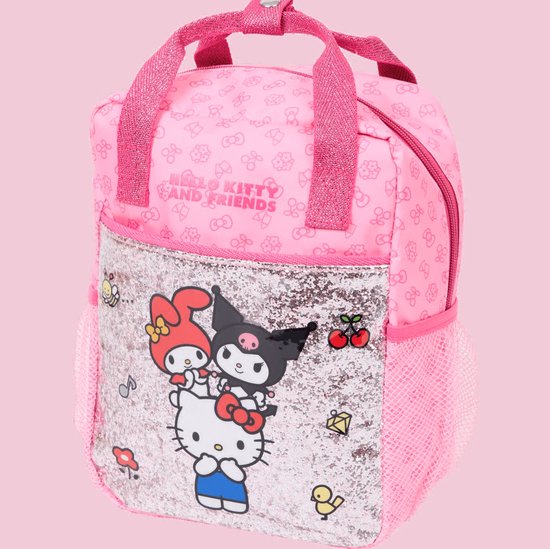 Foto: Hello kitty and friends schooltas met glitters 2 vakken