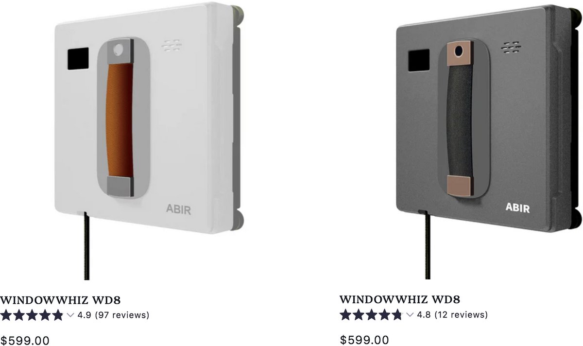 Goedkoopste ABIR WD8 Robotraamreiniger – Automatische Ramenlapper – Wit – 22 cm – Voor Binnen- en Buitenramen. Met gratis flesje gedemineraliseerd water en microvezeldoek. Met Nederlandse handleiding