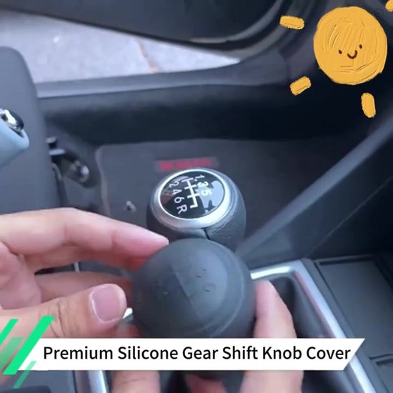JNNJ Auto Pookknop Cover - Antislip Zachte Siliconen Bescherming, Krasbestendig (Zwart