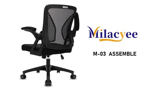 Milacyee Bureaustoel - Ergonomische Bureaustoel – Verstelbare Gaming/Computerstoel met Mesh Rug & Lendensteun – 90° Opklapbare Armleuningen – Directiestoel met Stille Wieltjes – Tot 130 kg Belasting - blauw - Geschikt voor thuiswerk en kantoor