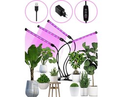 Kweeklamp voor planten - LED Full Spectrum - Groeilamp en Bloeilamp - Kweeklampen Binnen - 40 Watt - Automatische timer 3-9-12 uur - Inclusief Adapter