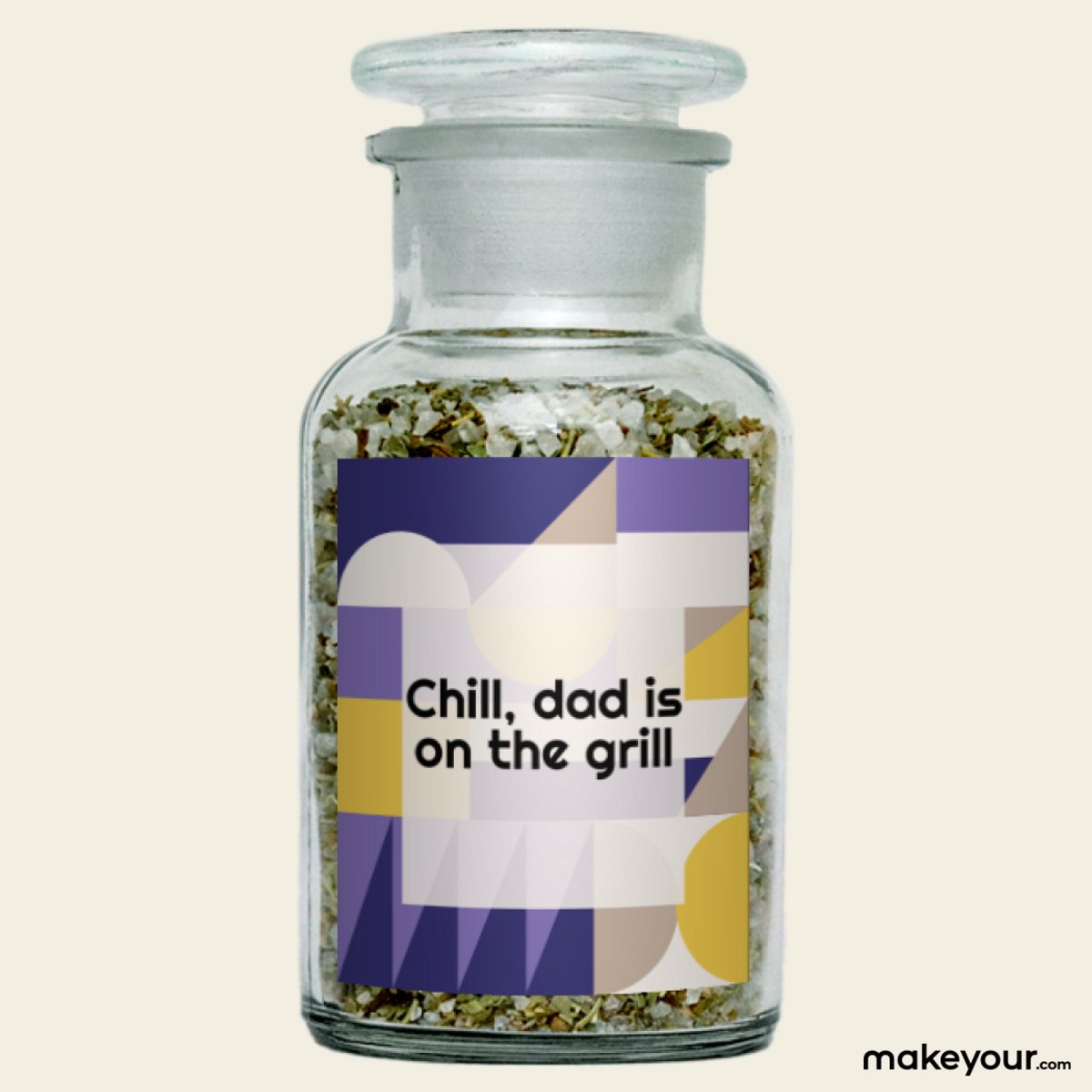 Goedkoopste Kruiden met Etiket Chill, dad is on the grill - Origineel Vaderdag Cadeau - makeyour.com - Premium Kruiden - makeyour.com