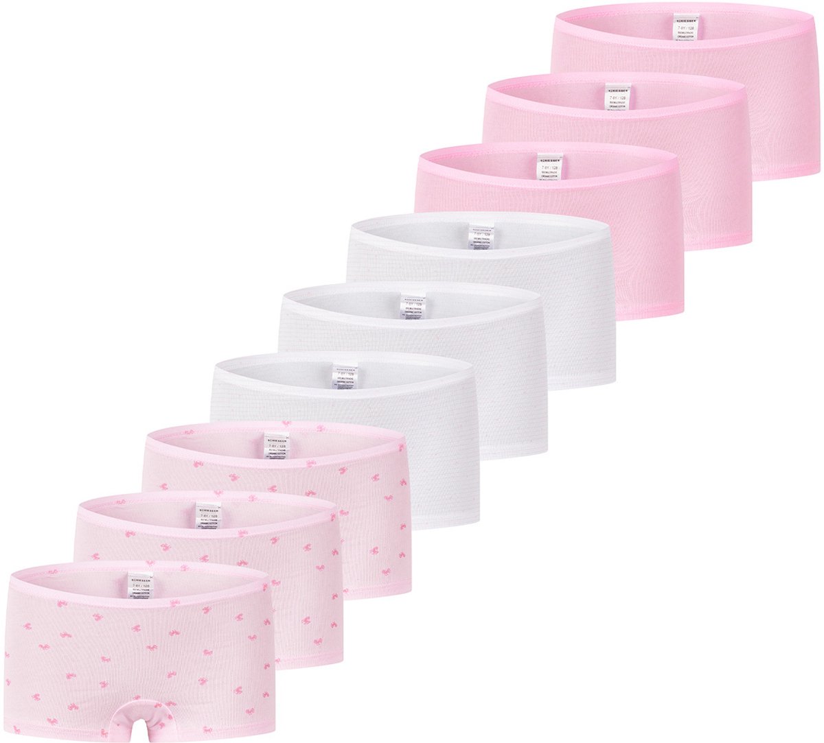 Schiesser Meisjes shorts 9 pack Kids Girls 95/5 Organic Cotton