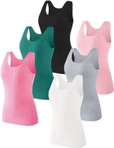 Bovista Topje Dames - Kleding - Shirt - Blouse - Kort - Volwassen - 6 Pcs - Gemengd - Maat M