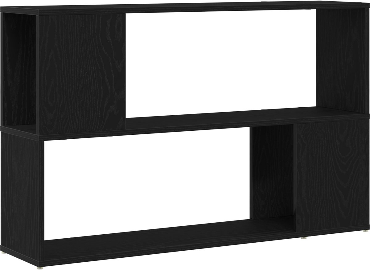 vidaXL - Tv-meubelset - Wandgemonteerd - Zwart - 100 - x - 24 - x - 63 - cm - Bewerkt - ho