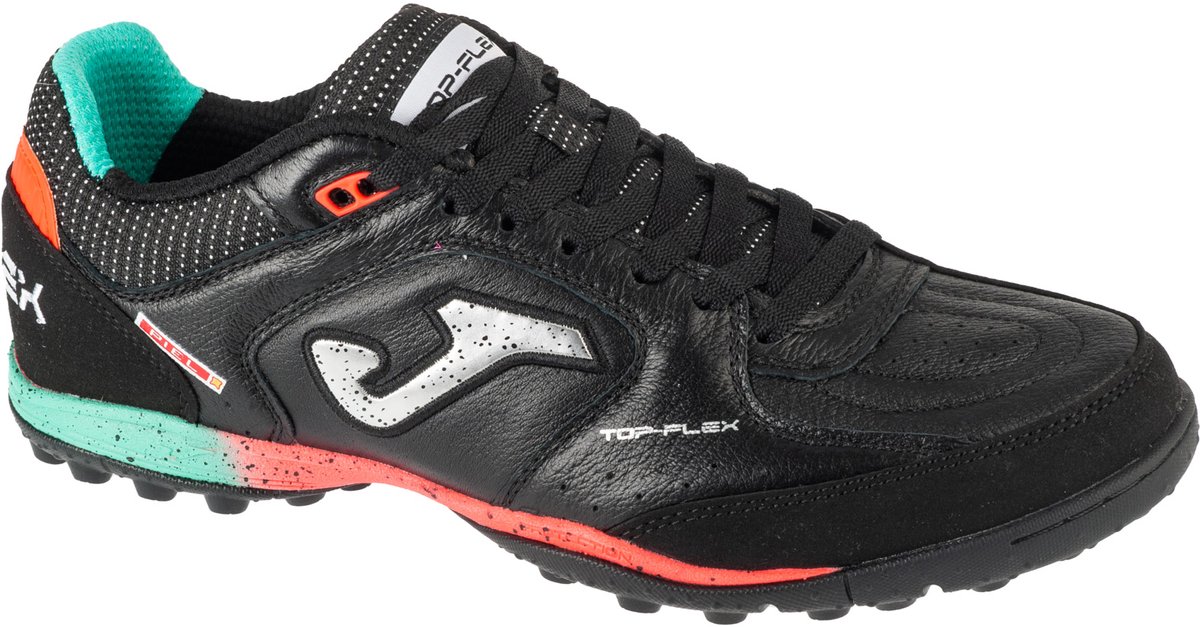 Zwarte Joma Top Flex 25 TOPW TF voetbalschoenen voor mannen, maat 43,5, van grof leder met turfzool.
