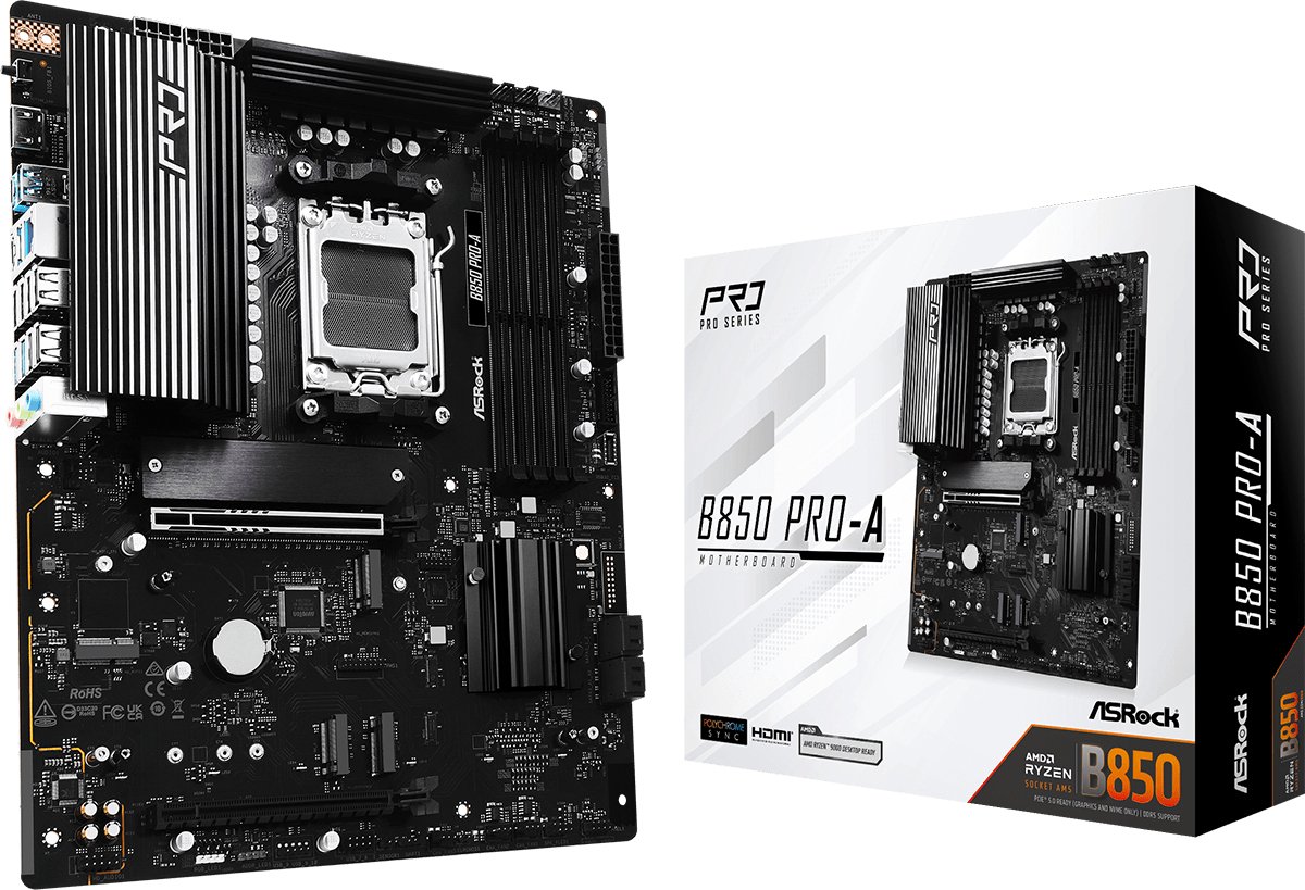 Asrock B850 Pro-A - Moederbord - Atx - Amd B850 - Socket Am5 - Ddr5 - Realtek