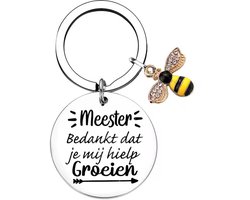 Akyol - Meester bedankt dat je mij hielp groeien - Teacher – Sleutelhanger – sleutelhanger leraar - meester sleutelhanger- meester cadeau – docent – meester sleutelhanger – cadeau