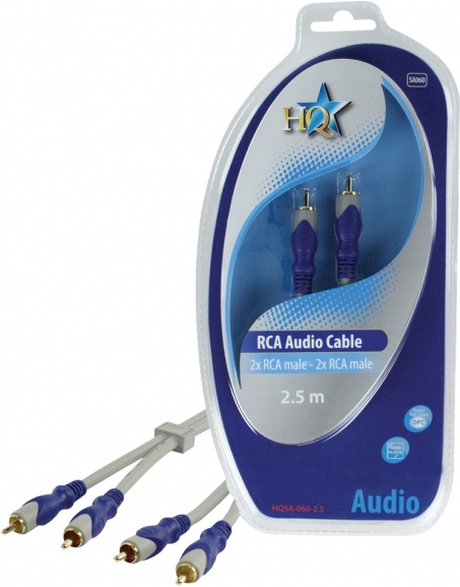 HQ Standaard 2x Rca Mannelijk - 2x Rca Mannelijk Kabel 2.50 M