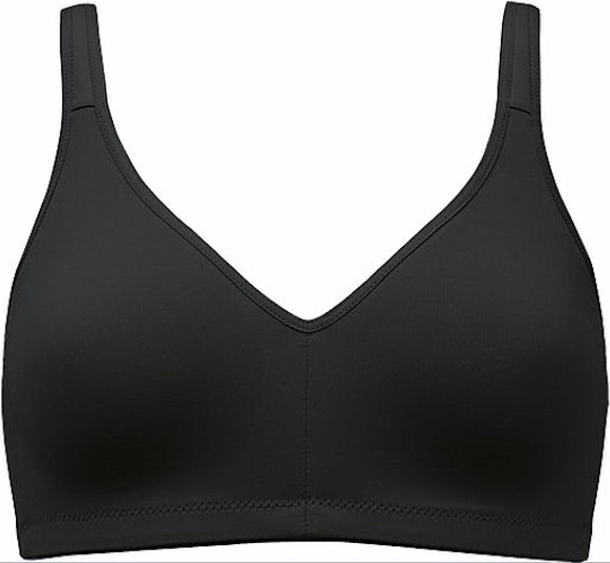 Naturana soft BH met elastische cups zonder beugels maat 100 voor B/C/D cup zwart