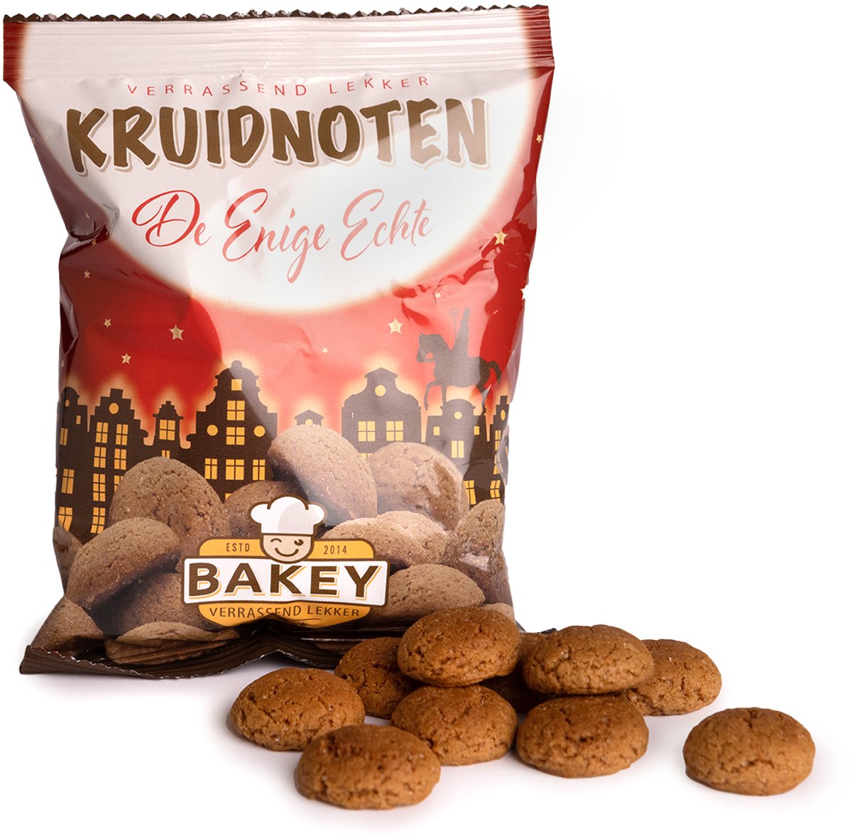 Bakey uitdeeldoos kruidnoten 50 x 50 gram (p.st. € 0,40) - deBakkerij.com