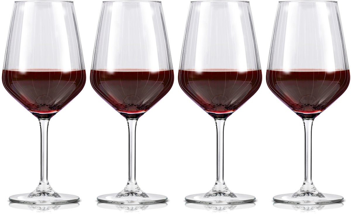 Bol.com alpina Wijnglazen Rode Wijn - 4 Stuks Rode Wijnglazen - Wijnglas 50cl - Wijnglazen Set - Glazenset voor Diner - Wijn Gla... aanbieding
