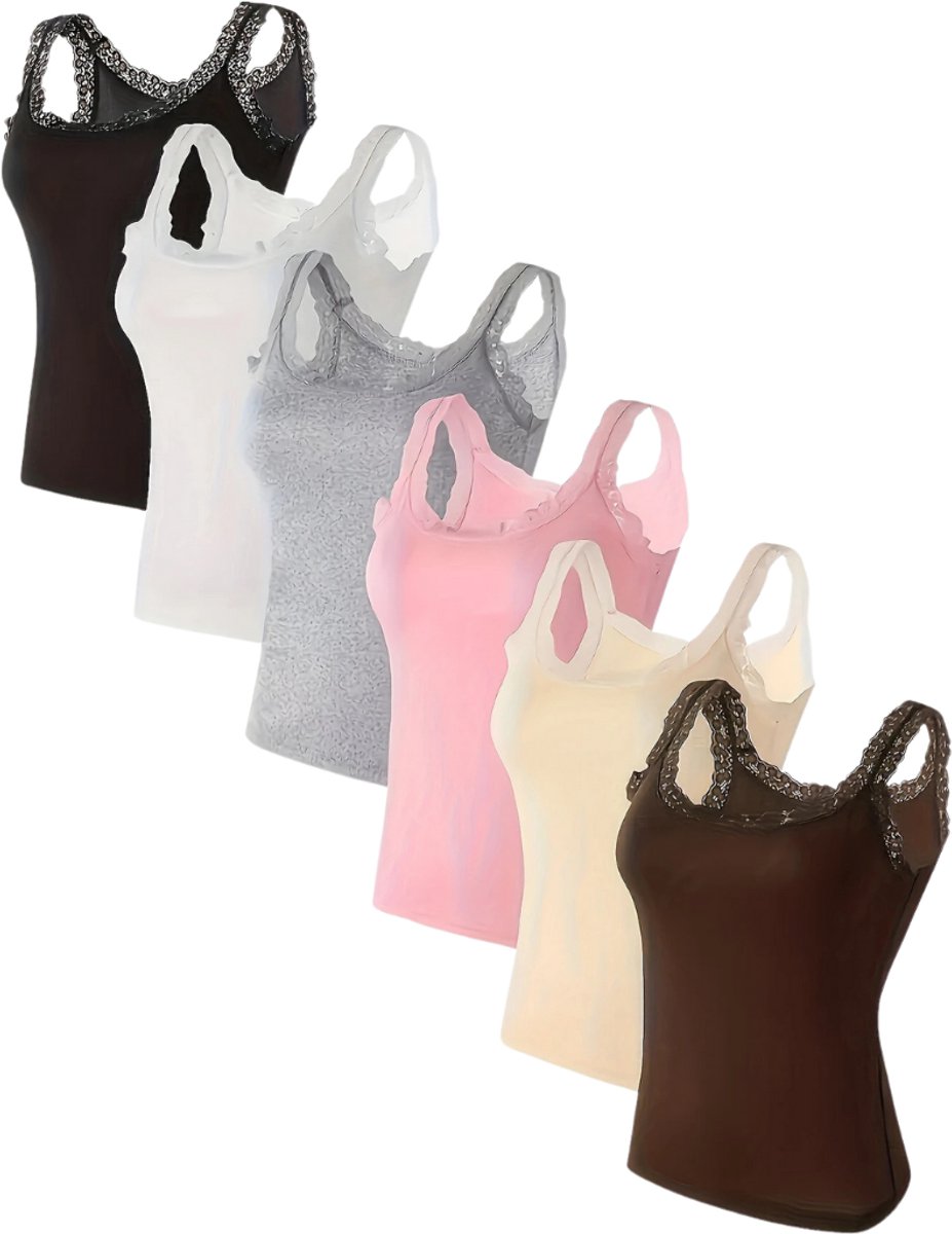 Bovista Topje Dames - Kleding - Shirt - Blouse - Kort - Volwassen - 6 Pcs - Gemengd