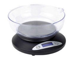 Tristar KW-2430 - Keukenweegschaal Digitaal - Tot 2kg - Met kom - Zwart