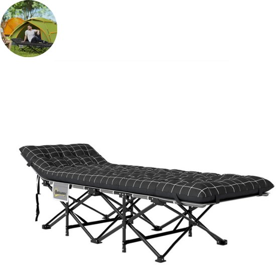 MAD Lit De Camping Pliable Extérieur Portable Chaise Longue Réglable 4