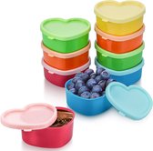 Opbergdozen met deksel, 100 stuks kleine doosjes met deksel plastic, 1oz(25ml) mini-plastic bekers opbergdozen voedselcontainers voor sladressing, chocoladesaus, tomatensaus