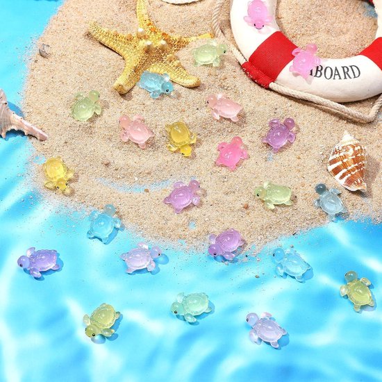 10 stuks lichtgevende mini-hars ornamenten in de vorm van een zeehond - creatieve decoraties
