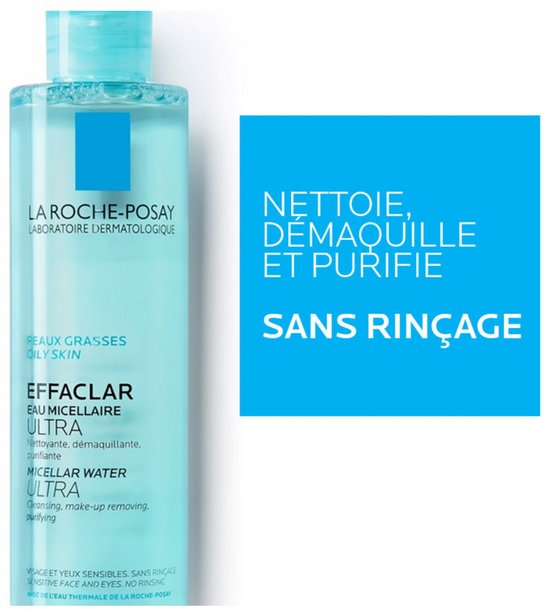 La Roche-Posay Effaclar Micellair Water - Gezichtsreinigingsmiddel - voor een vette huid en Acne - 200ml