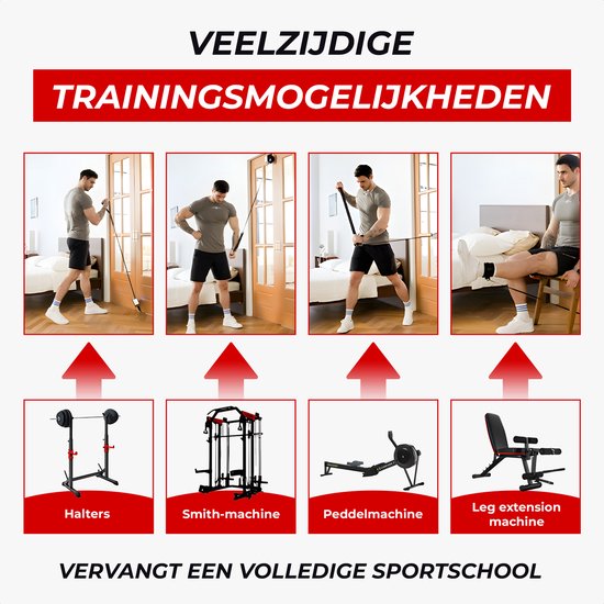 Pompe De Fitness Rameur Multifonction – Résistance Réglable, ABS Noir, Neuf