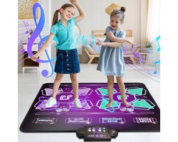 Dansmat voor Kinderen - Gezinspel - 2 Spelers - Antislip Onderkant - 8 Muzieknummers - Veilig Speelgoed 3-10 Jaar